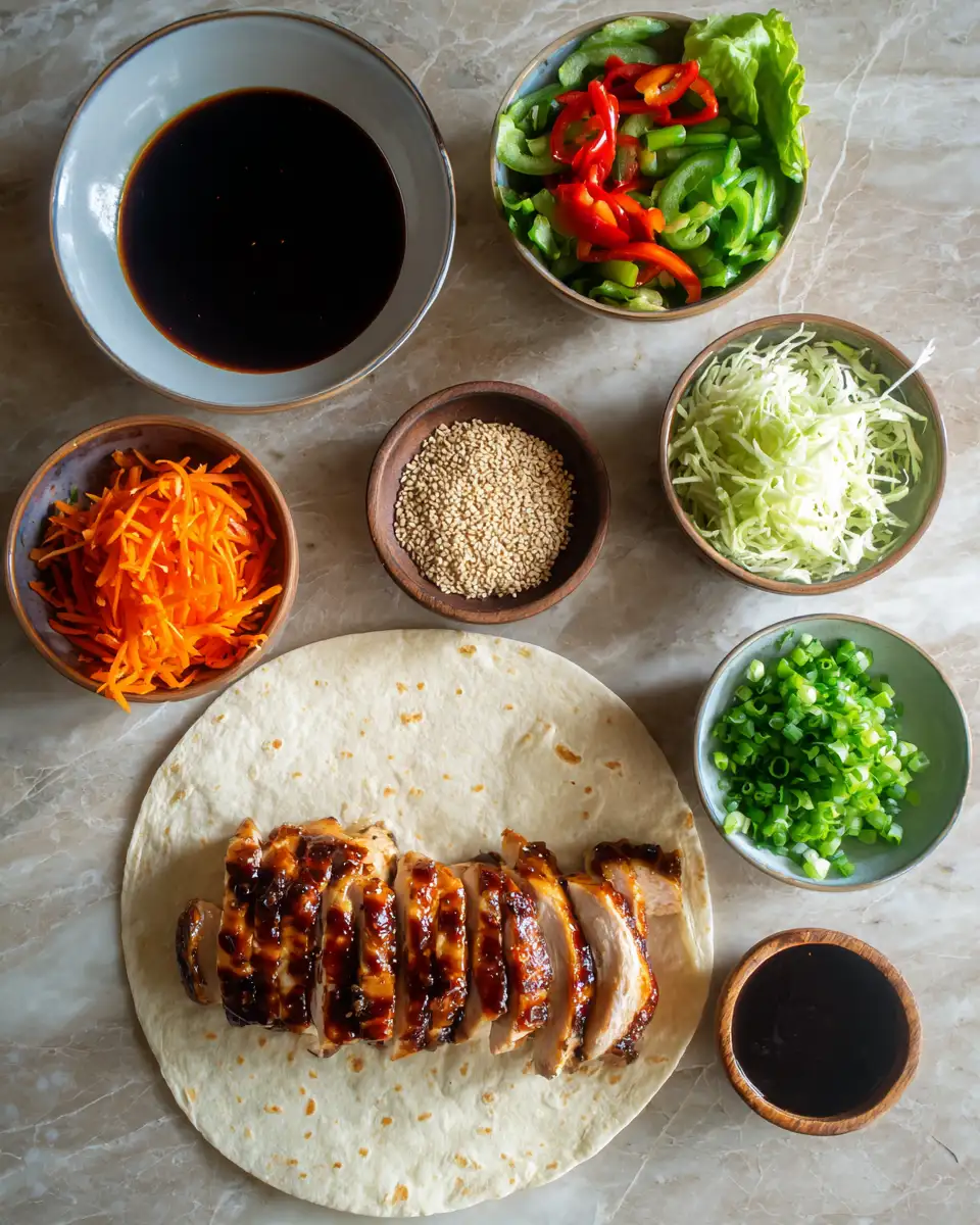 Savor the Flavor: Ultimate Teriyaki Chicken Wrap Recipe 4 Ingredients for Savor the Flavor: Ultimate Teriyaki Chicken Wrap Recipe