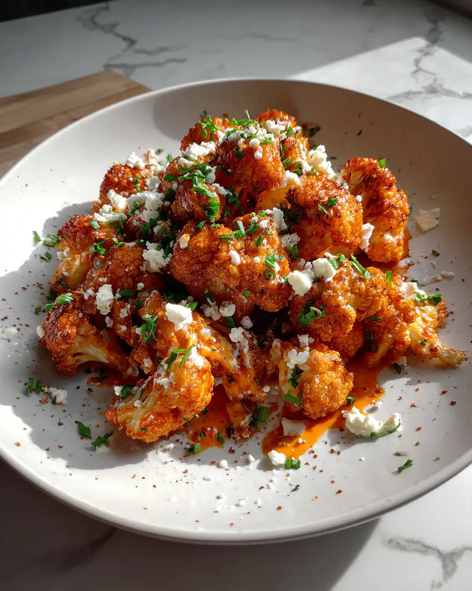 Final dish - Crispy Air Fryer Buffalo Cauliflower Delight
