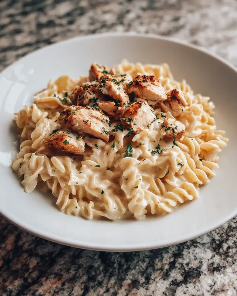 Creamy Comfort: Irresistible Baked Chicken Alfredo Pasta Delight - Featured Image