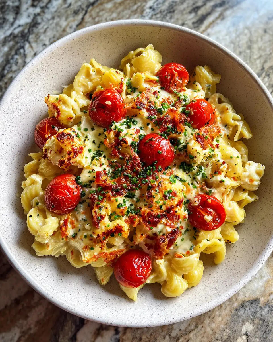 Final dish - Creamy Baked Feta Pasta with Cherry Tomatoes: A Deliciously Easy Weeknight Meal