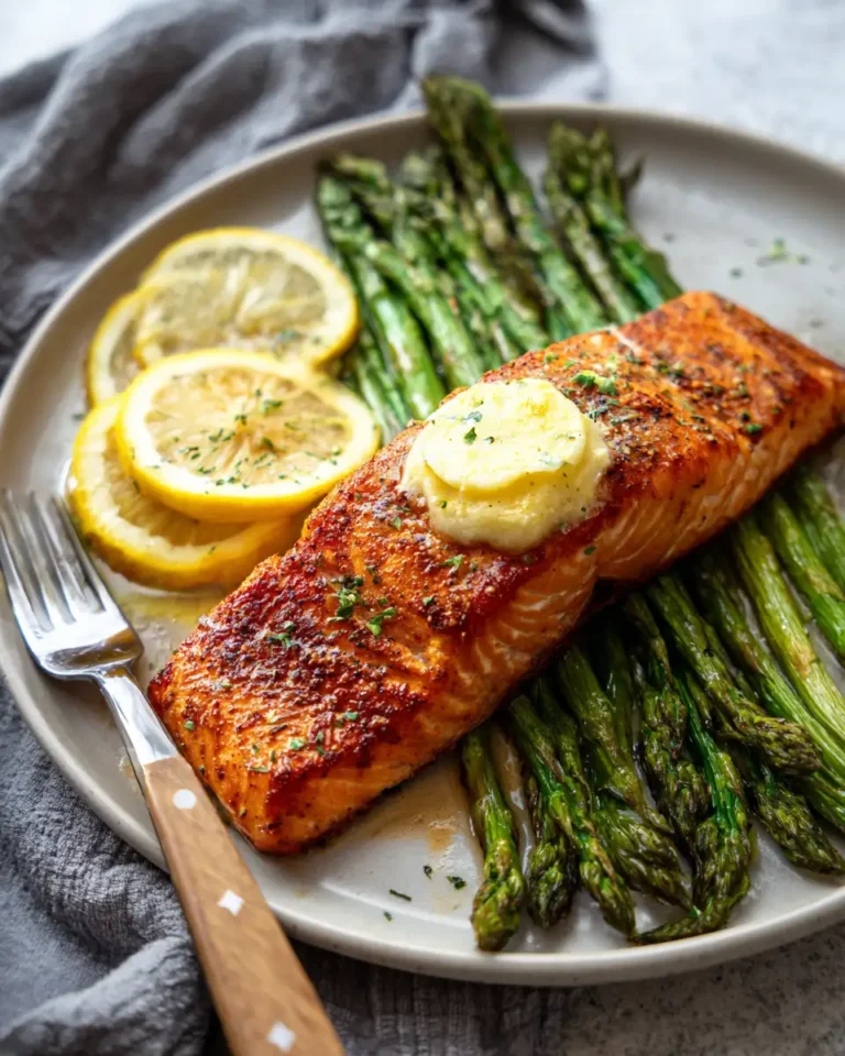 Zesty Delight: Baked Lemon Butter Salmon with Asparagus - Featured Image