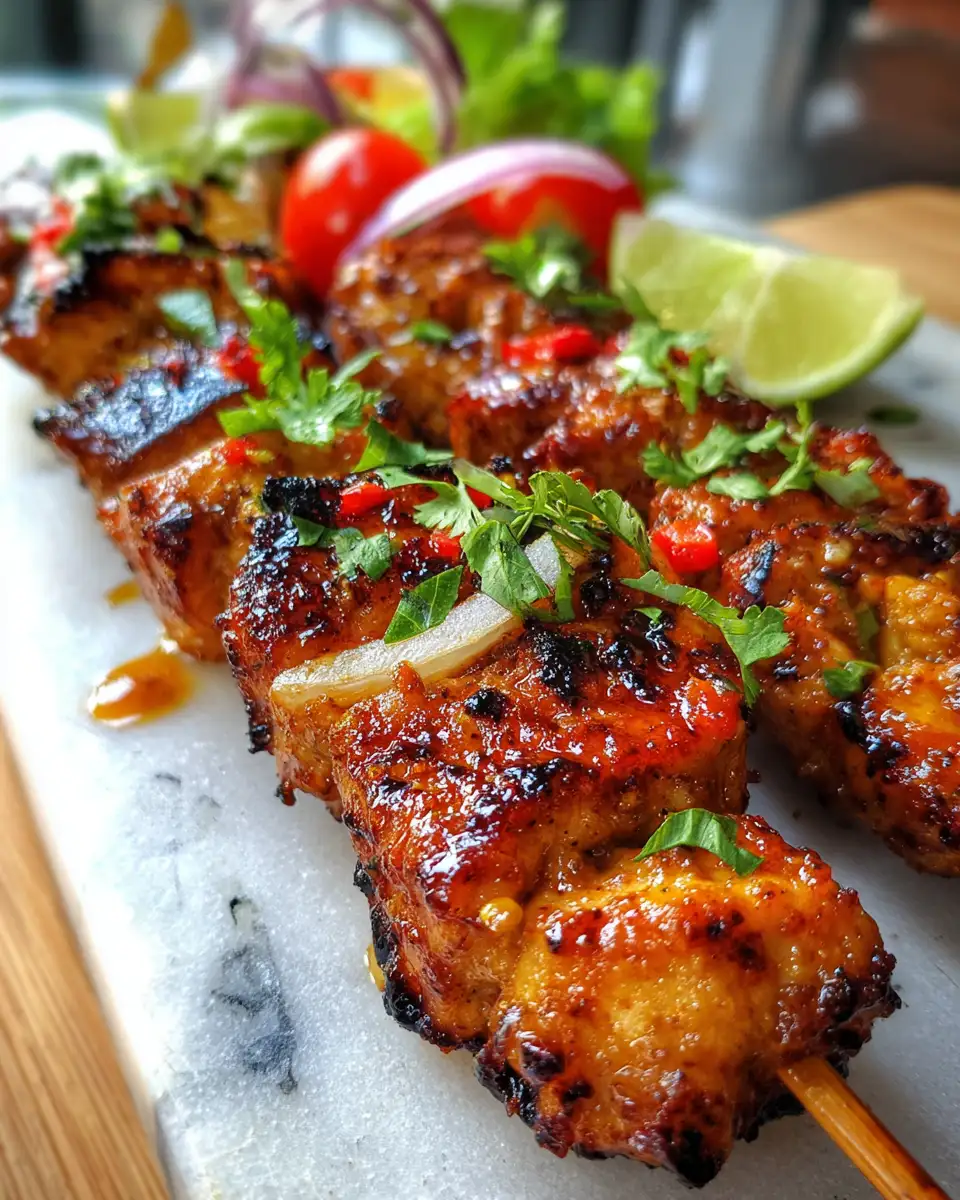 Final dish - Sizzle and Spice: Irresistible Bang Bang Chicken Skewers