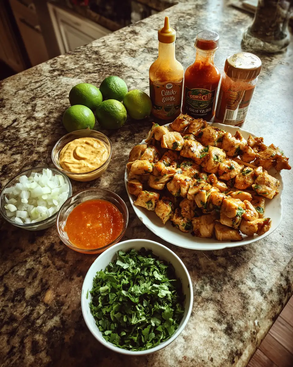 Ingredients for Sizzle and Spice: Irresistible Bang Bang Chicken Skewers