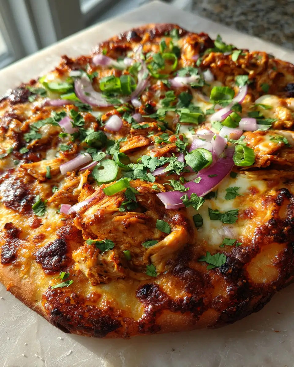 Final dish - Sizzling BBQ Chicken Flatbread Pizza Perfection