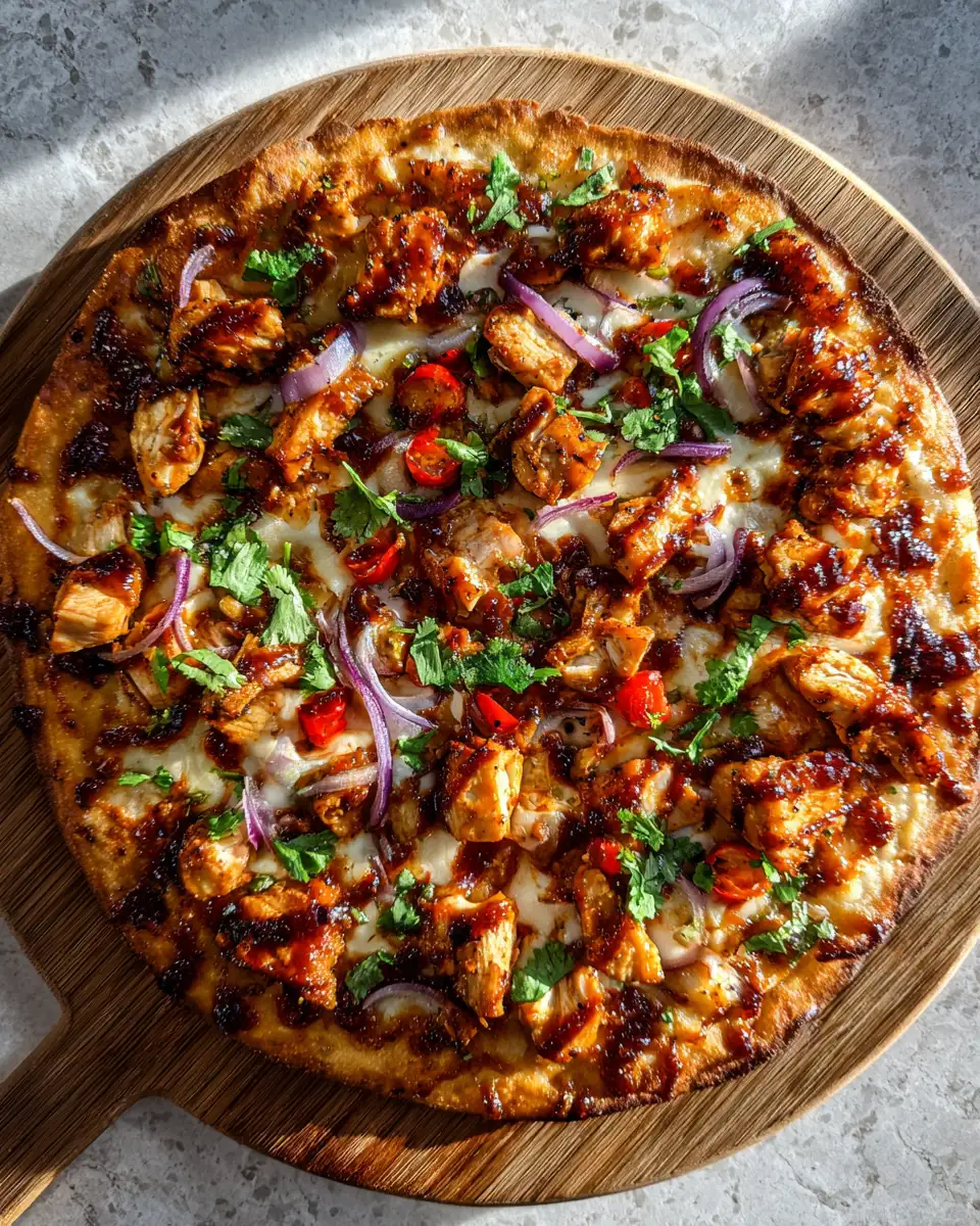 Final dish - Sizzling BBQ Chicken Flatbread Pizza: A Perfect Blend of Flavor and Fun
