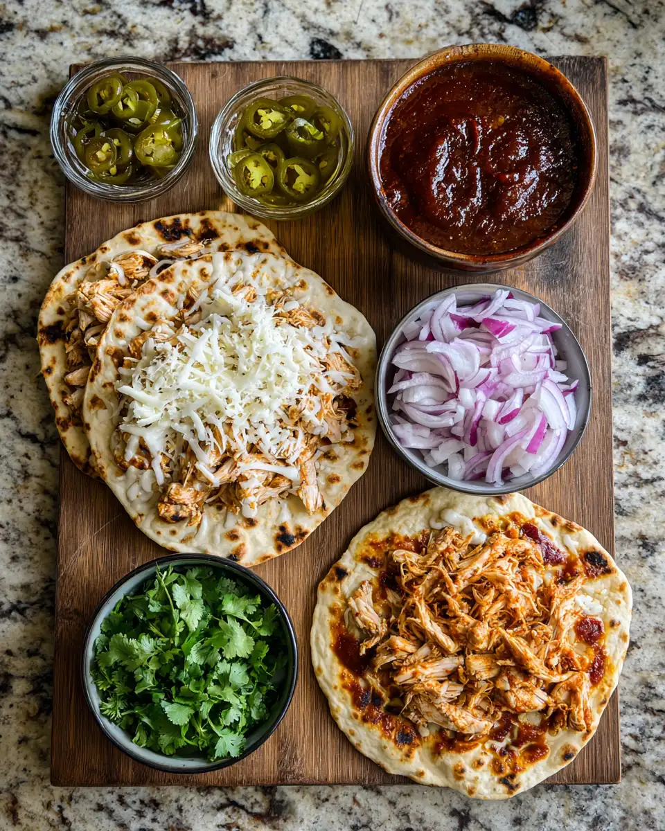 Ingredients for Sizzling BBQ Chicken Flatbread Pizza: A Perfect Blend of Flavor and Fun