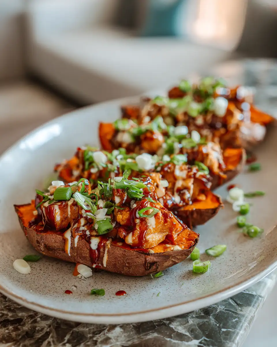 Final dish - Savor the Flavor: BBQ Chicken Stuffed Sweet Potatoes Delight