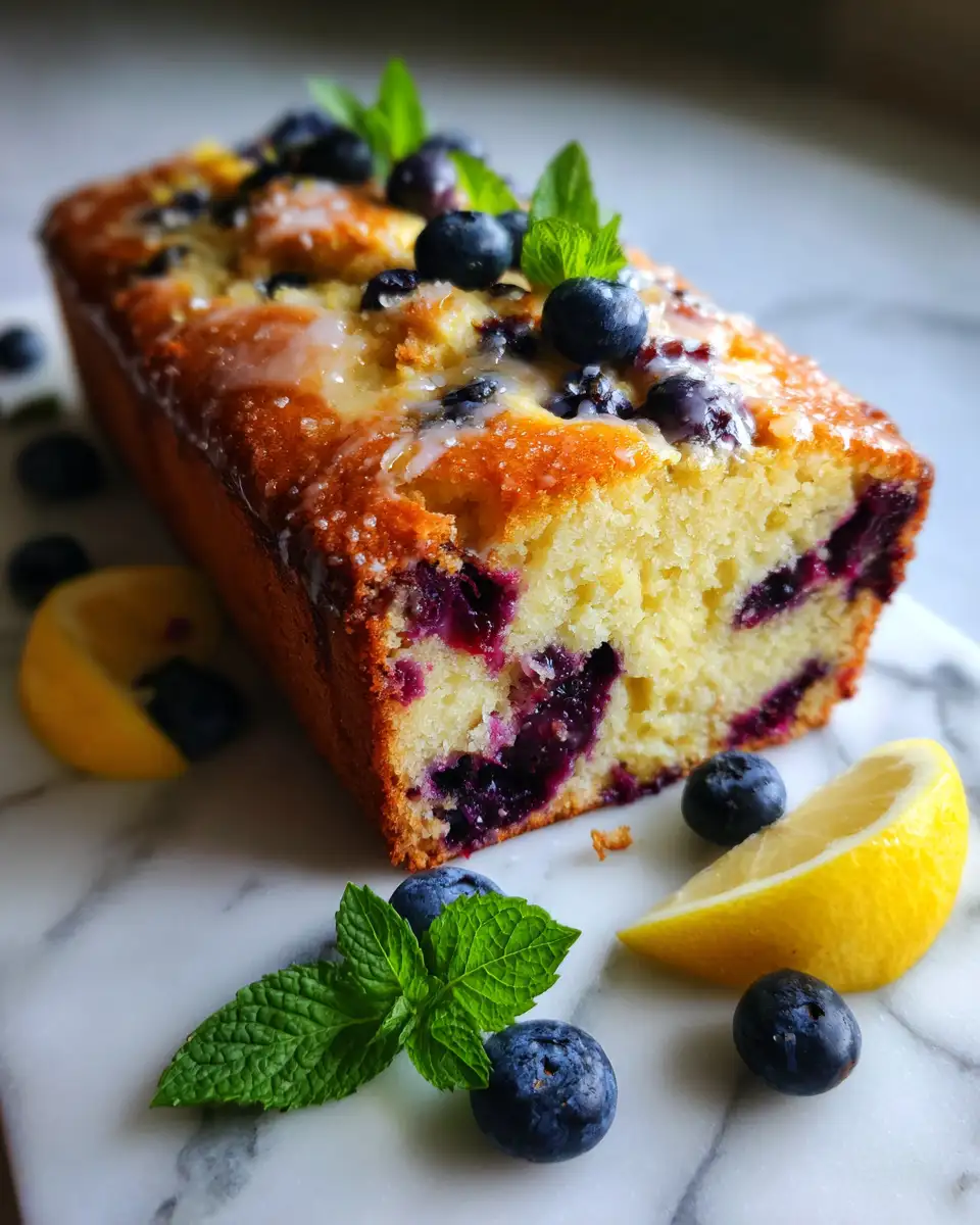 Final dish - Bursting with Zest: Discover the Perfect Blueberry Lemon Loaf Cake