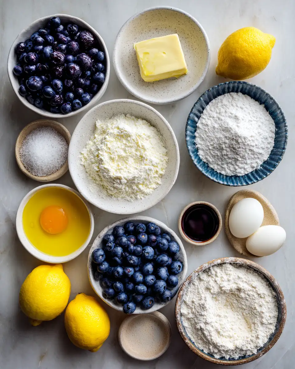 Ingredients for Bursting with Zest: Discover the Perfect Blueberry Lemon Loaf Cake
