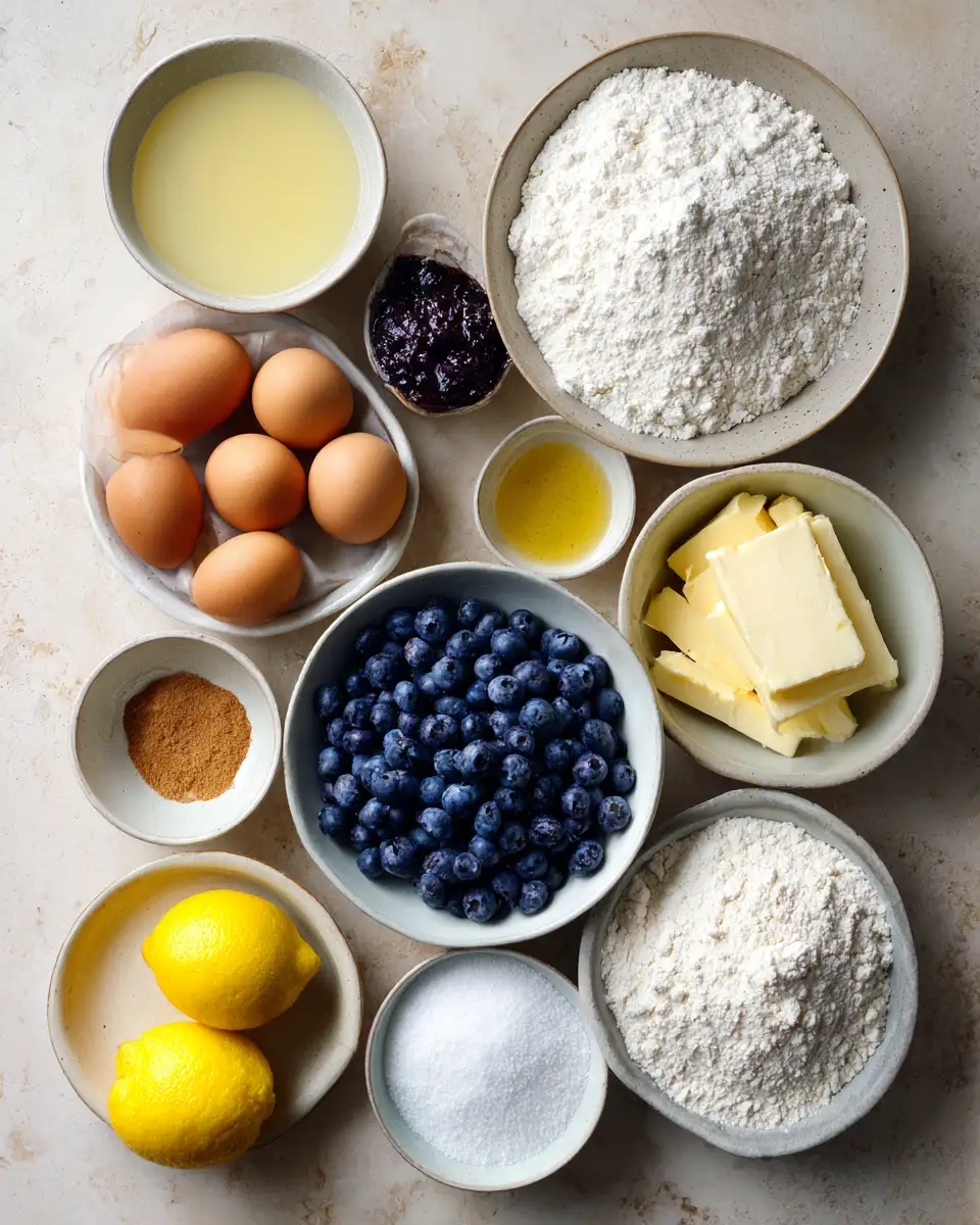 Ingredients for Bursting with Flavor: Blueberry Lemon Muffins Delight