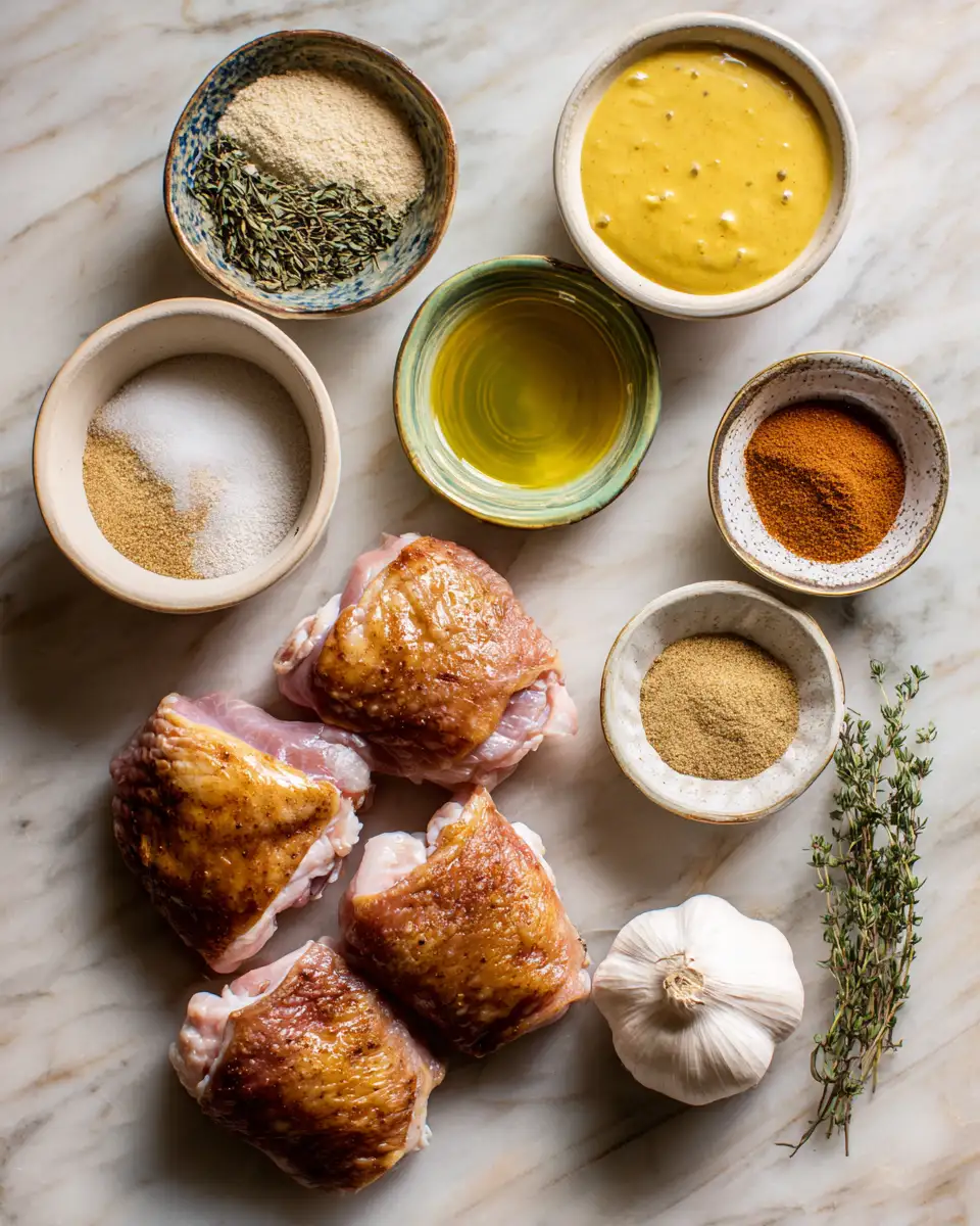 Ingredients for Irresistibly Sweet and Savory: Brown Sugar Dijon Chicken Thighs Unleashed