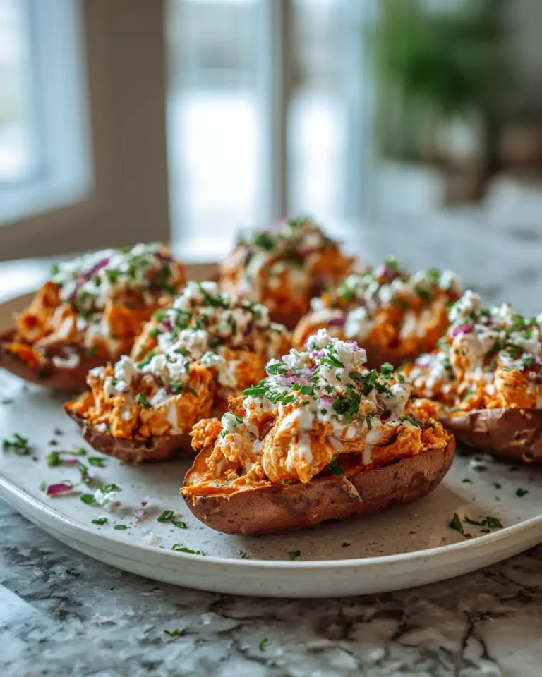Spicy Meets Sweet: Buffalo Chicken Stuffed Sweet Potatoes Explode with Flavor - Featured Image