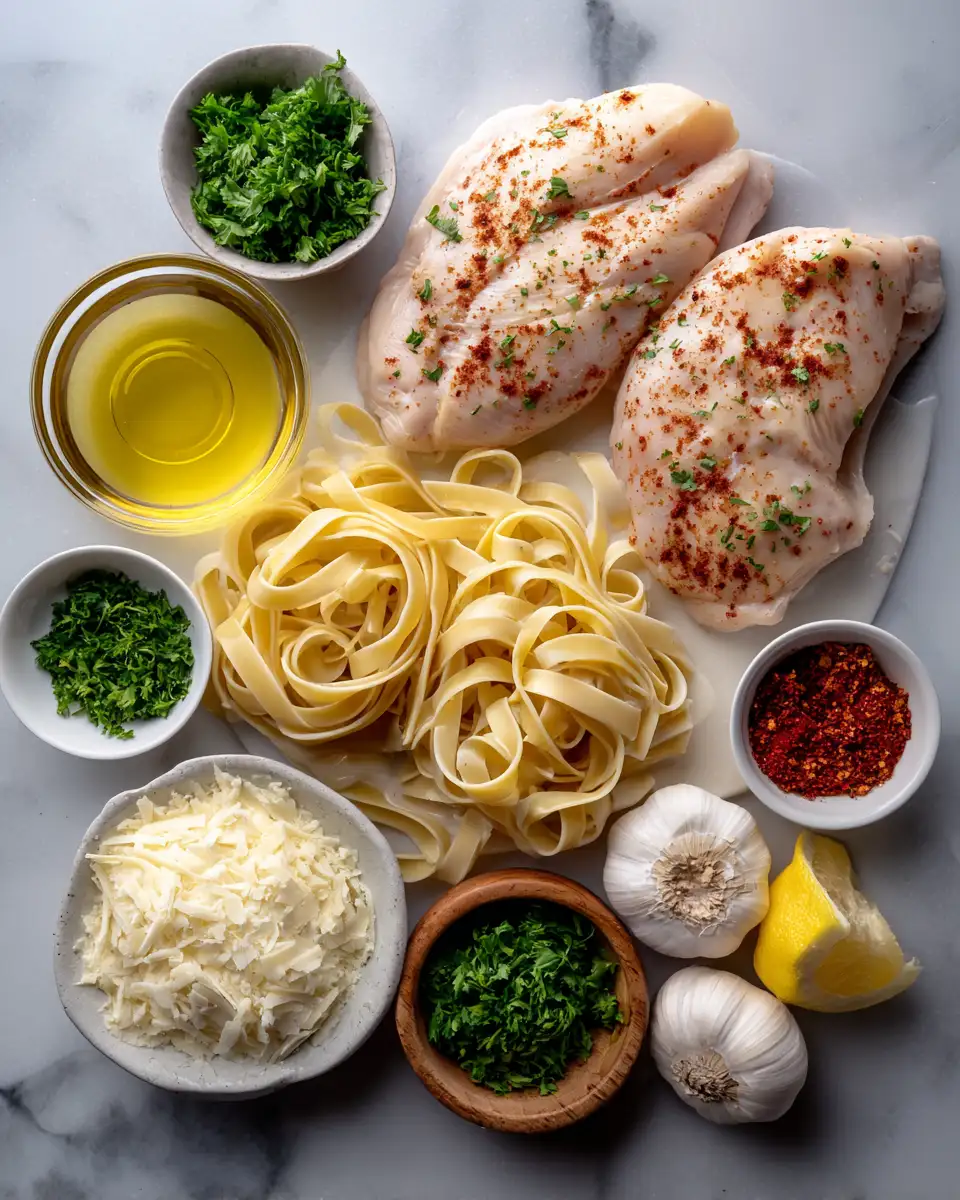 Ingredients for Spice Up Your Dinner with Irresistible Cajun Chicken Alfredo