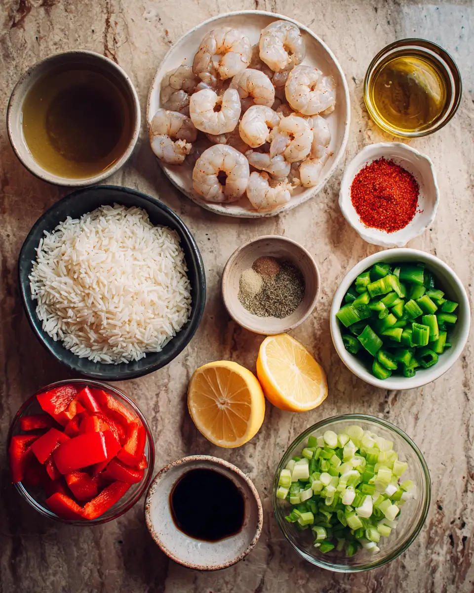 Ingredients for Spice Up Your Dinner with a Zesty Cajun Shrimp Rice Bowl