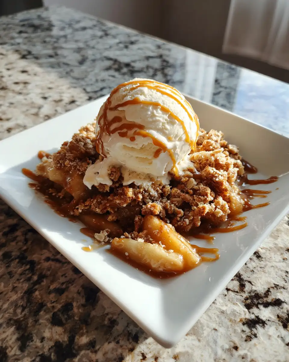 Final dish - Irresistible Caramel Apple Crisp: Your Ultimate Autumn Dessert Delight