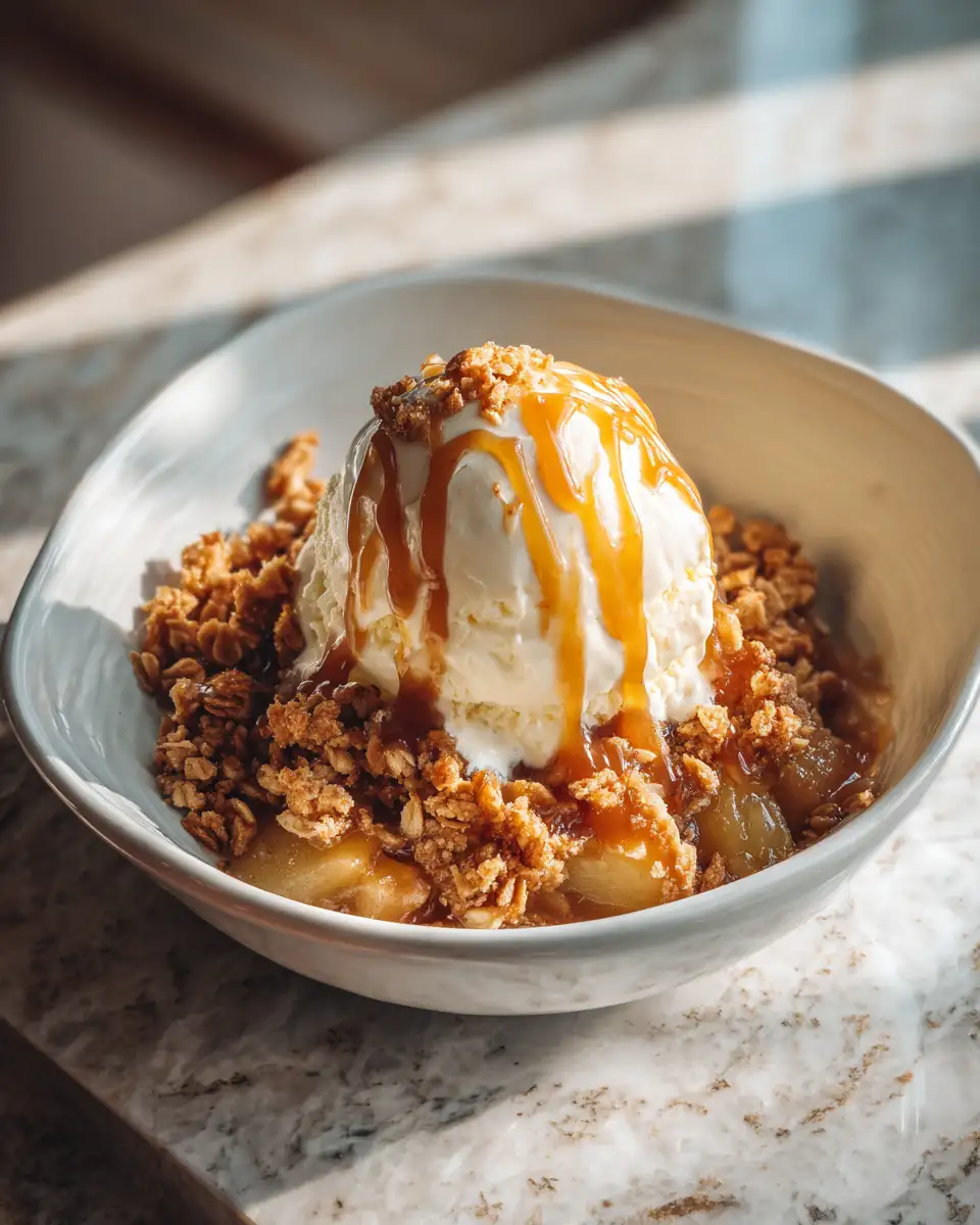 Final dish - Irresistible Caramel Apple Crisp: A Cozy Fall Dessert Delight