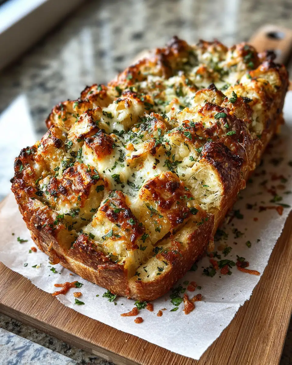 Final dish - Irresistible Cheesy Garlic Bread Pull-Apart Delight