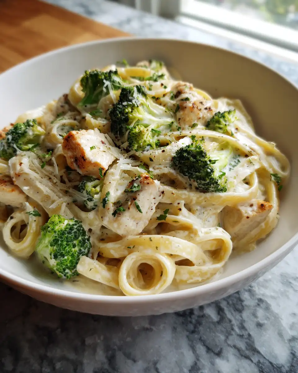 Final dish - Creamy Dreamy Delights: Chicken Broccoli Alfredo Bliss