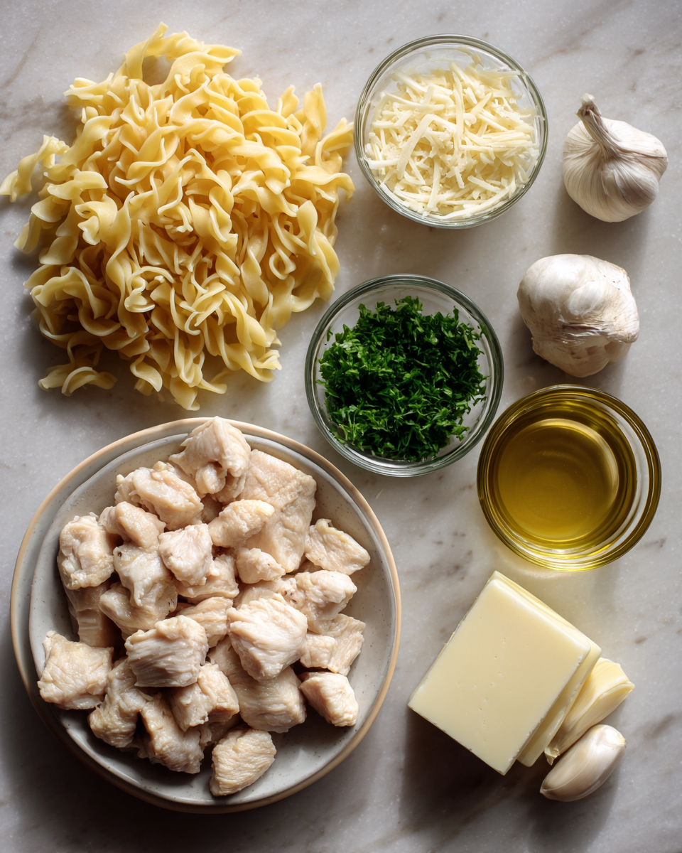 Ingredients for Irresistible Chicken Buttered Noodles: A Comfort Food Classic