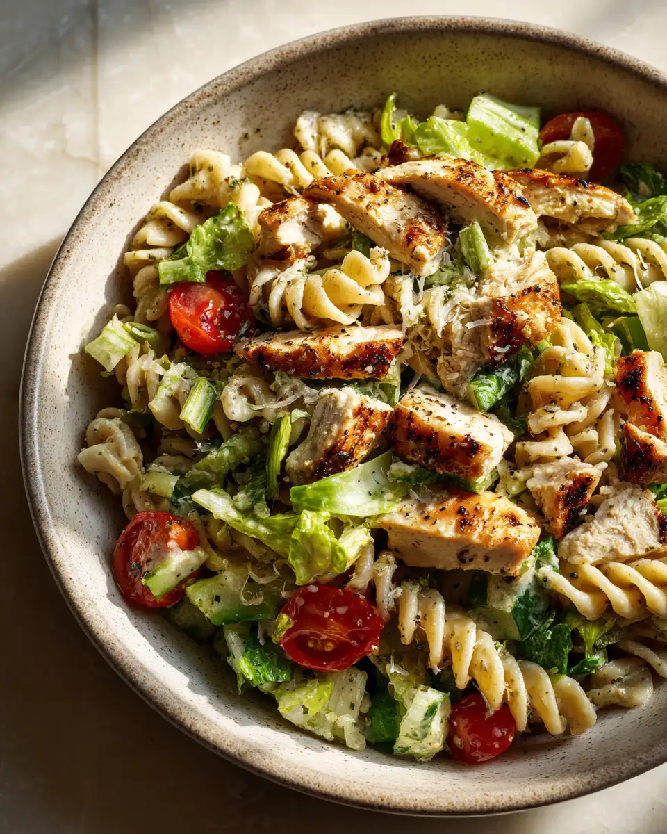 Savor the Flavor: Ultimate Chicken Caesar Pasta Salad Delight 6 Final dish - Savor the Flavor: Ultimate Chicken Caesar Pasta Salad Delight