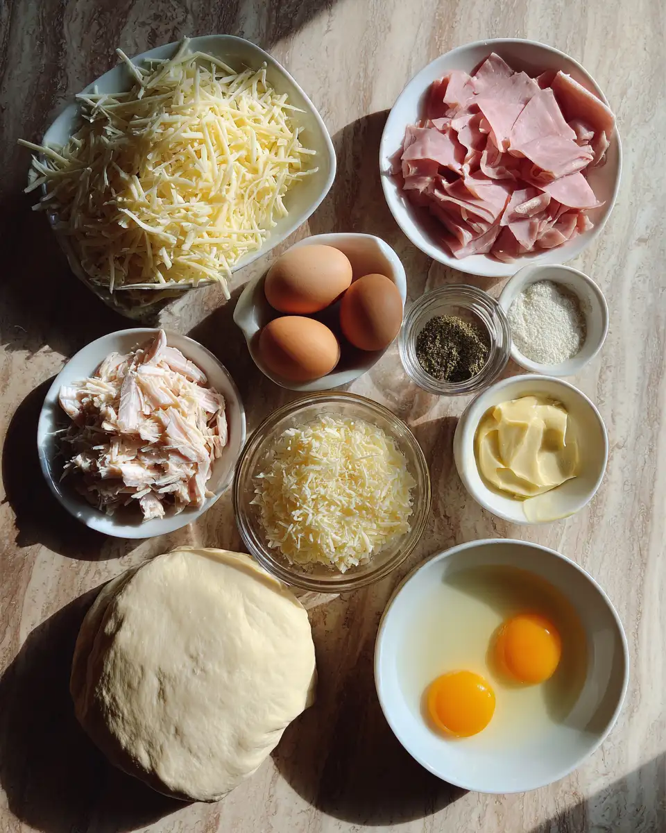 Ingredients for Chicken Cordon Bleu Stromboli: A Gourmet Twist on a Classic Favorite