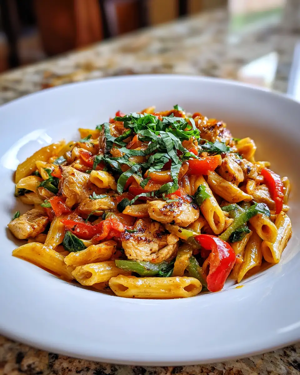 Final dish - Sizzling Chicken Fajita Pasta: A Flavor Fiesta in Every Bite