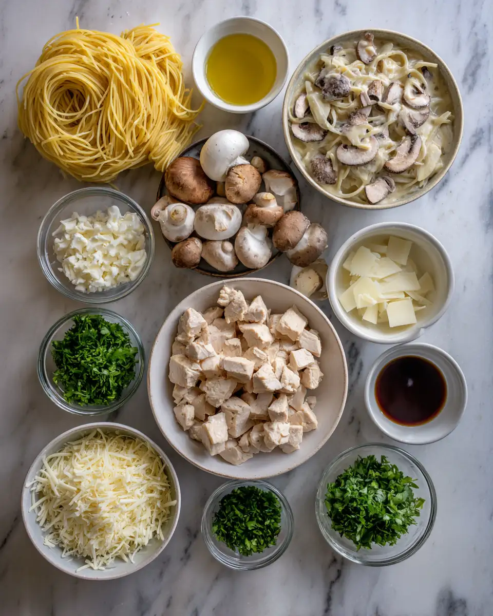 Ingredients for Savor the Comfort: Irresistible Chicken Tetrazzini Recipe