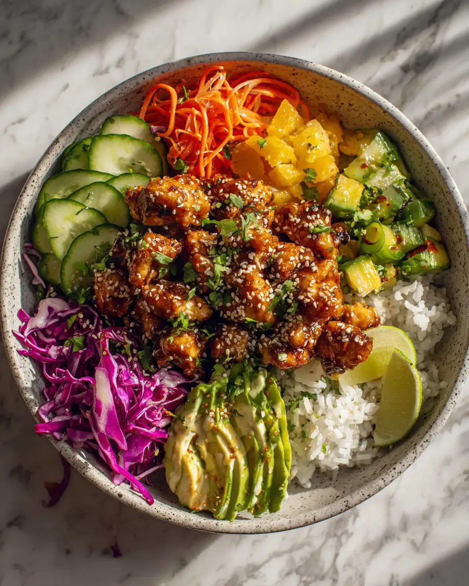 Spice Meets Zest: The Ultimate Chili Chicken Bowl with Coconut Lime Drizzle - Featured Image