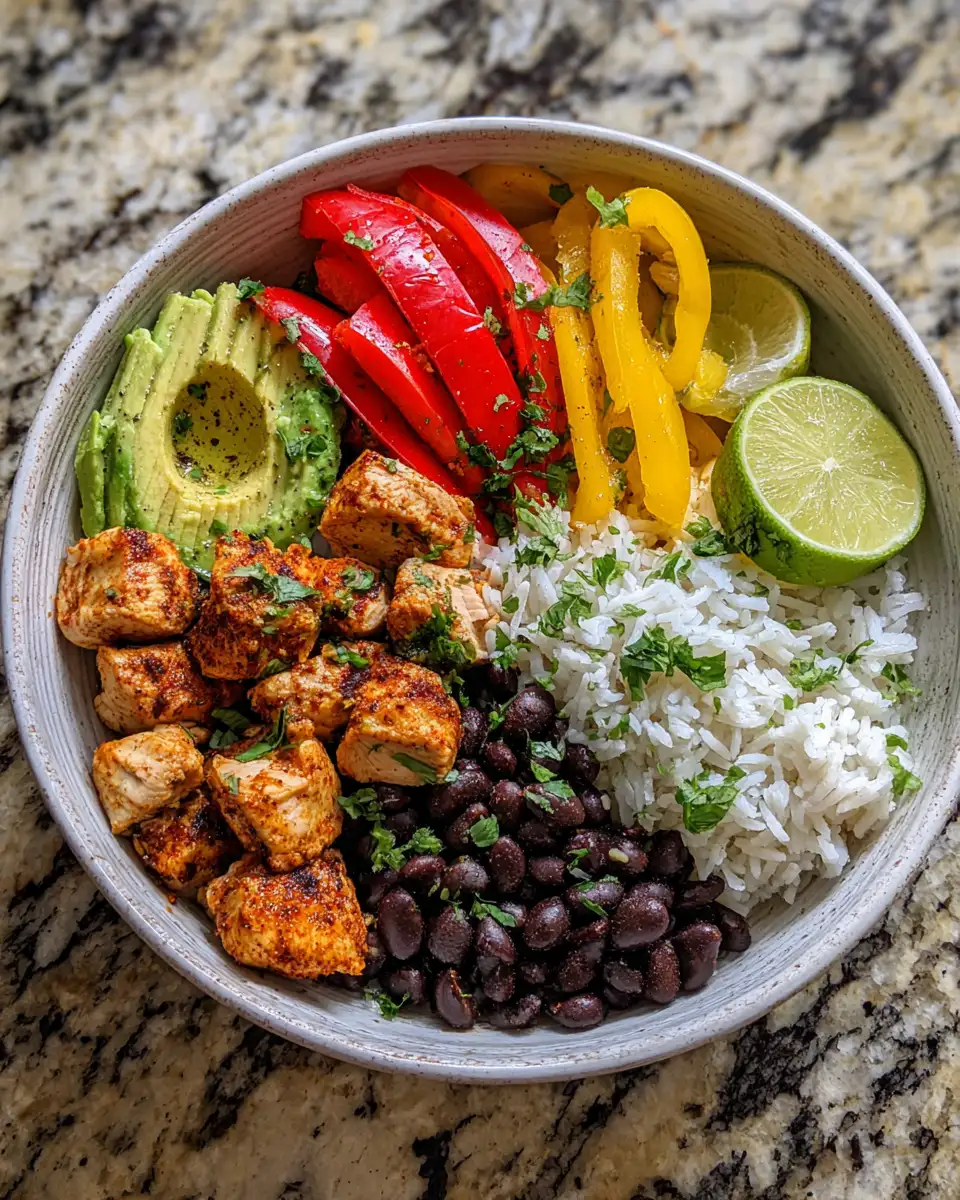 Ingredients for Spice Meets Zest: The Ultimate Chili Chicken Bowl with Coconut Lime Drizzle
