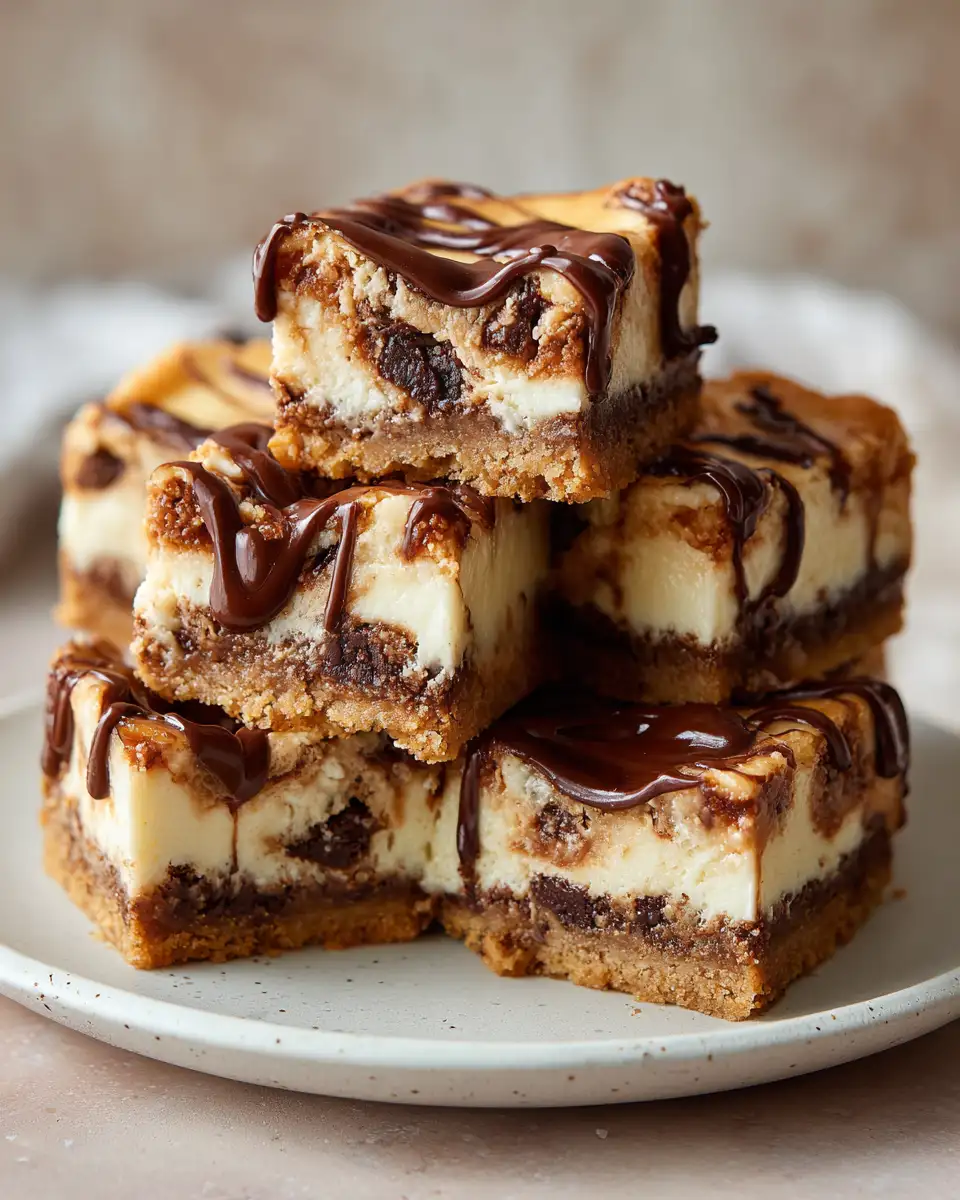 Irresistibly Indulgent: Chocolate Chip Cookie Dough Cheesecake Bars You'll Crave - Featured Image