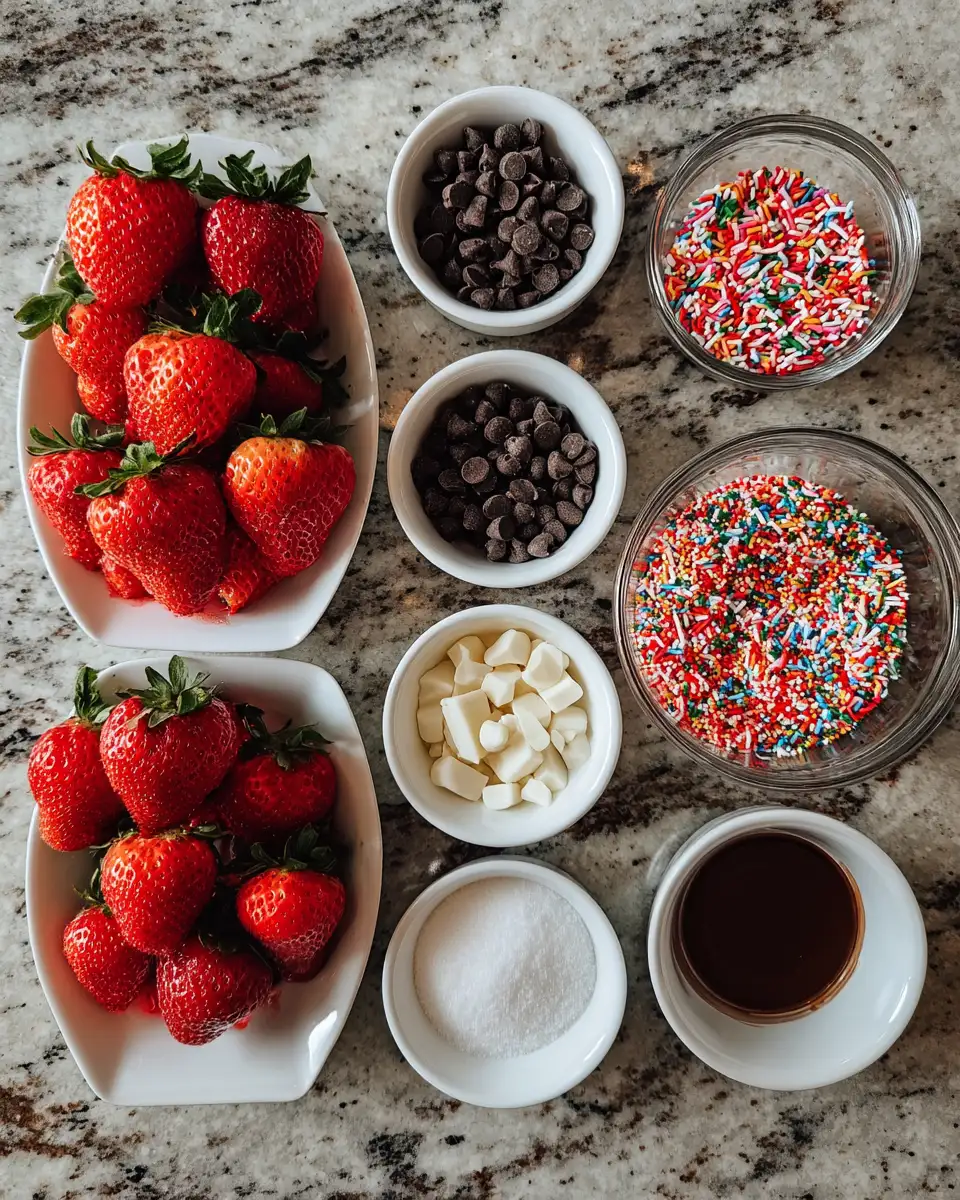 Ingredients for Sprinkle Some Magic on Your Chocolate-Dipped Strawberries