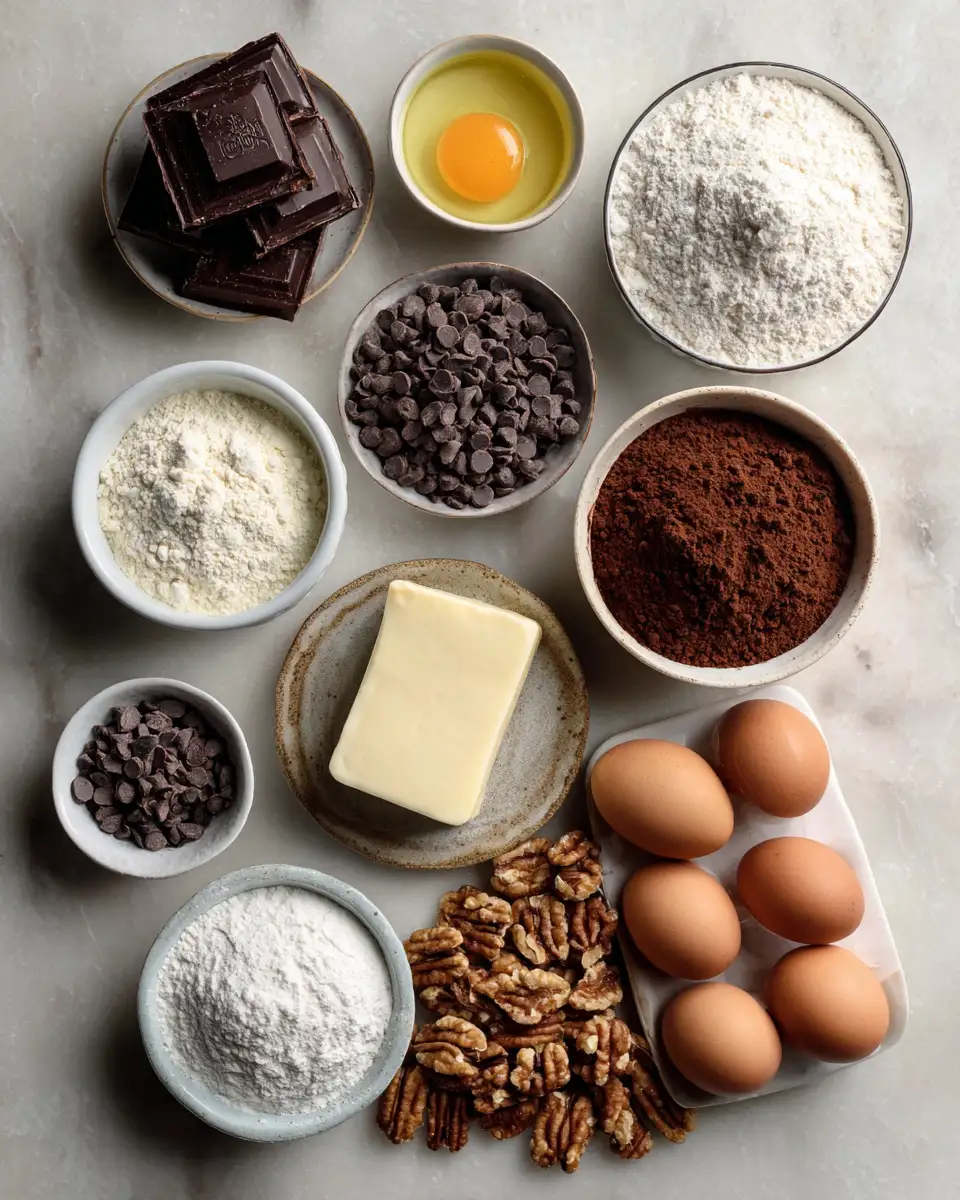 Ingredients for Indulge in Decadence with Irresistible Chocolate Fudge Brownies