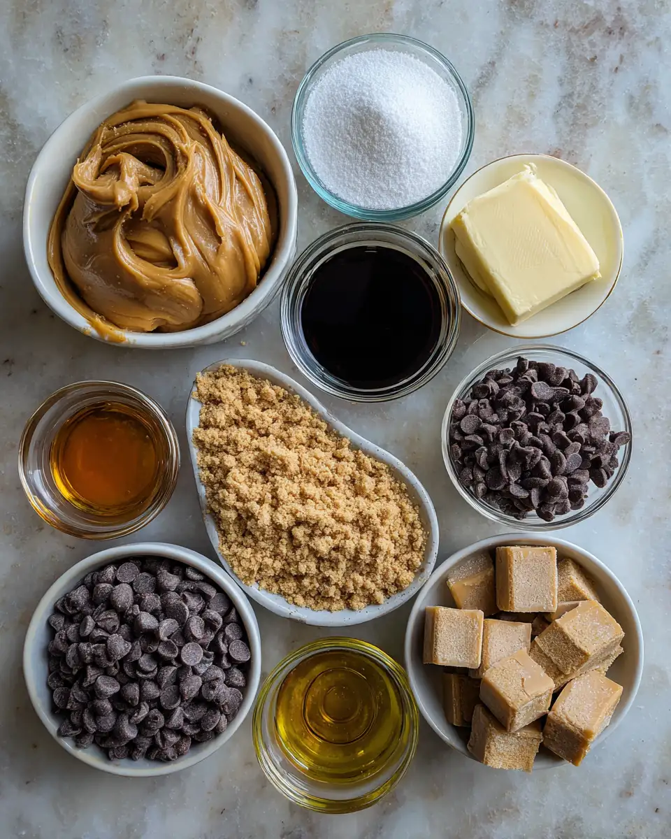 Ingredients for Irresistible Chocolate Peanut Butter Bars That Will Sweeten Your Day