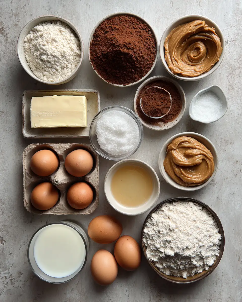 Ingredients for Decadent Indulgence Chocolate Peanut Butter Cupcakes That Will Blow Your Mind