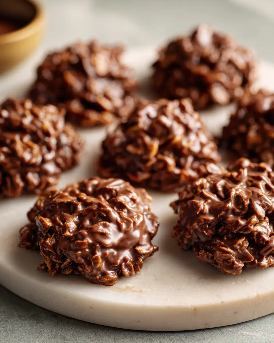 Final dish - Irresistible Indulgence: Chocolate Peanut Butter No-Bake Cookies Delight