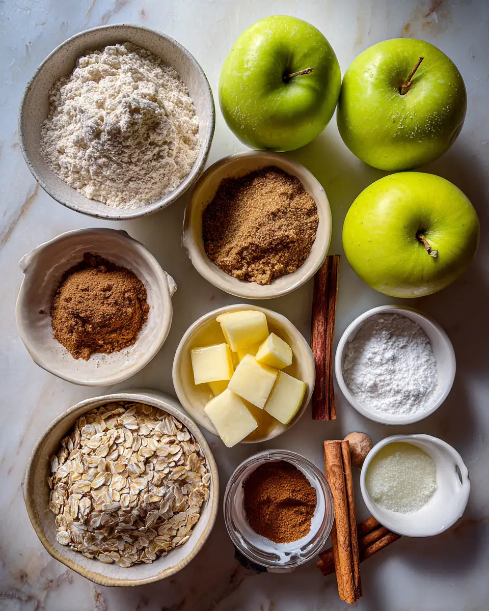 Ingredients for Warm Your Soul with This Irresistible Cinnamon Apple Crumble Recipe