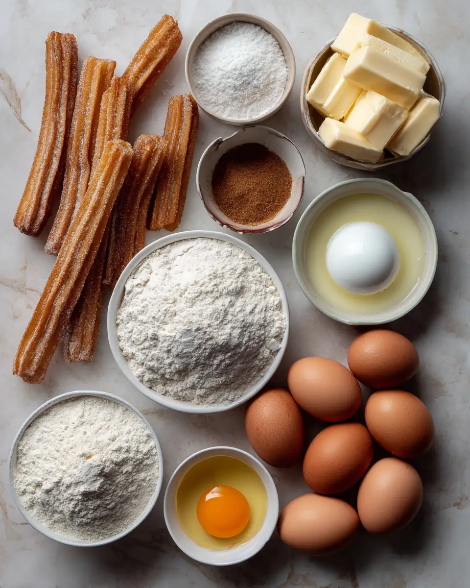 Ingredients for Indulge in Sweetness: The Ultimate Cinnamon Sugar Churros Delight