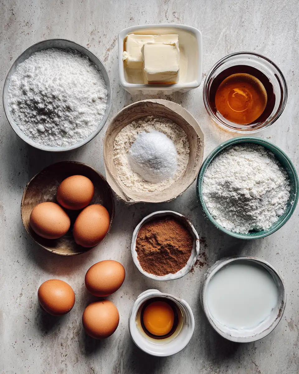 Ingredients for Churro Bliss Unleashed The Ultimate Cinnamon Sugar Indulgence