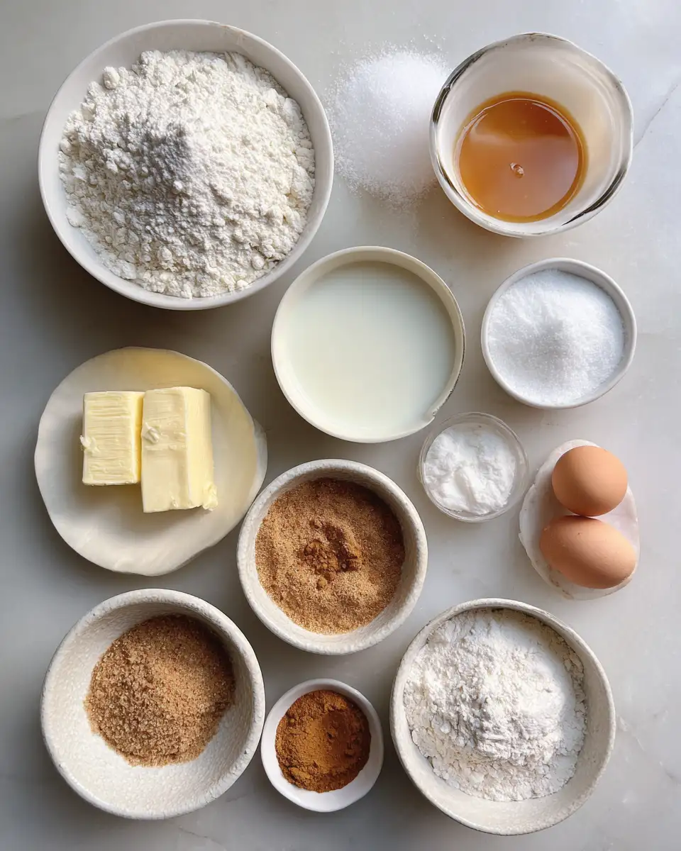 Ingredients for Irresistible Cinnamon Sugar Cruffins: The Perfect Pastry Mashup