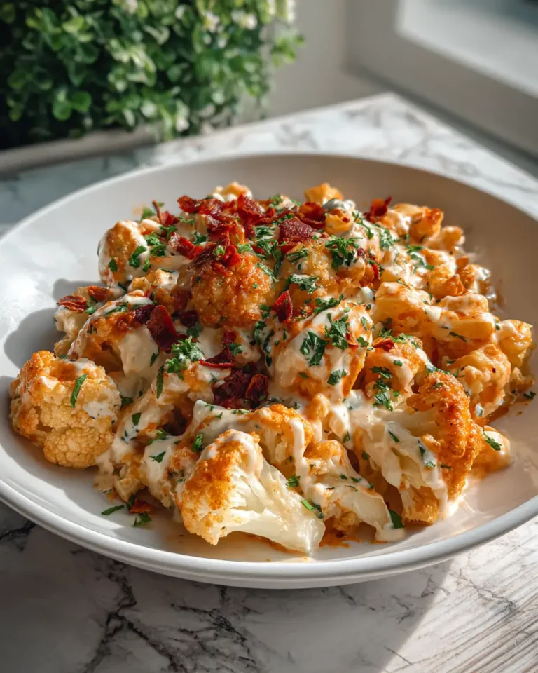 Indulge in Flavor: Creamy Buffalo Chicken Cauliflower Casserole Delight - Featured Image