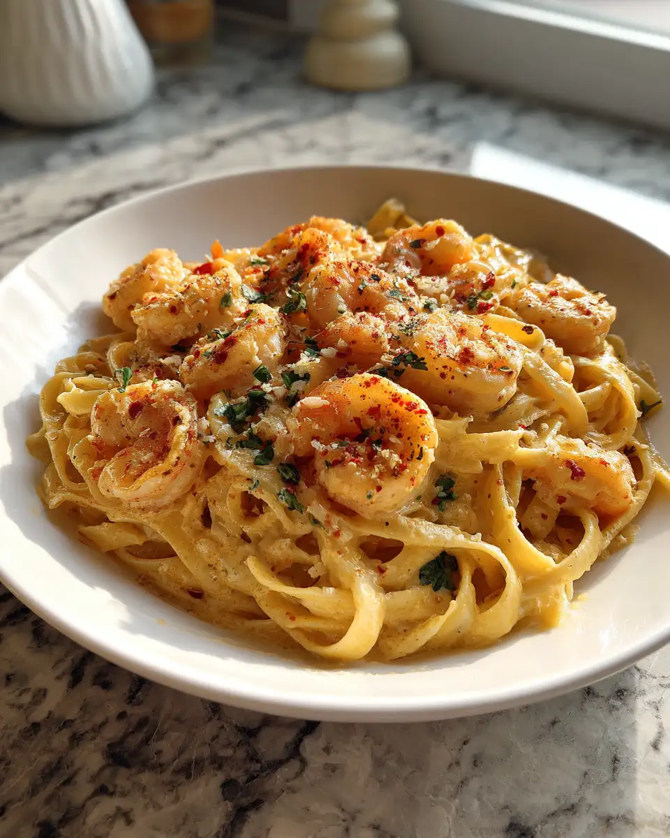 Savor the Spice: Creamy Cajun Shrimp Alfredo Pasta Delight - Featured Image
