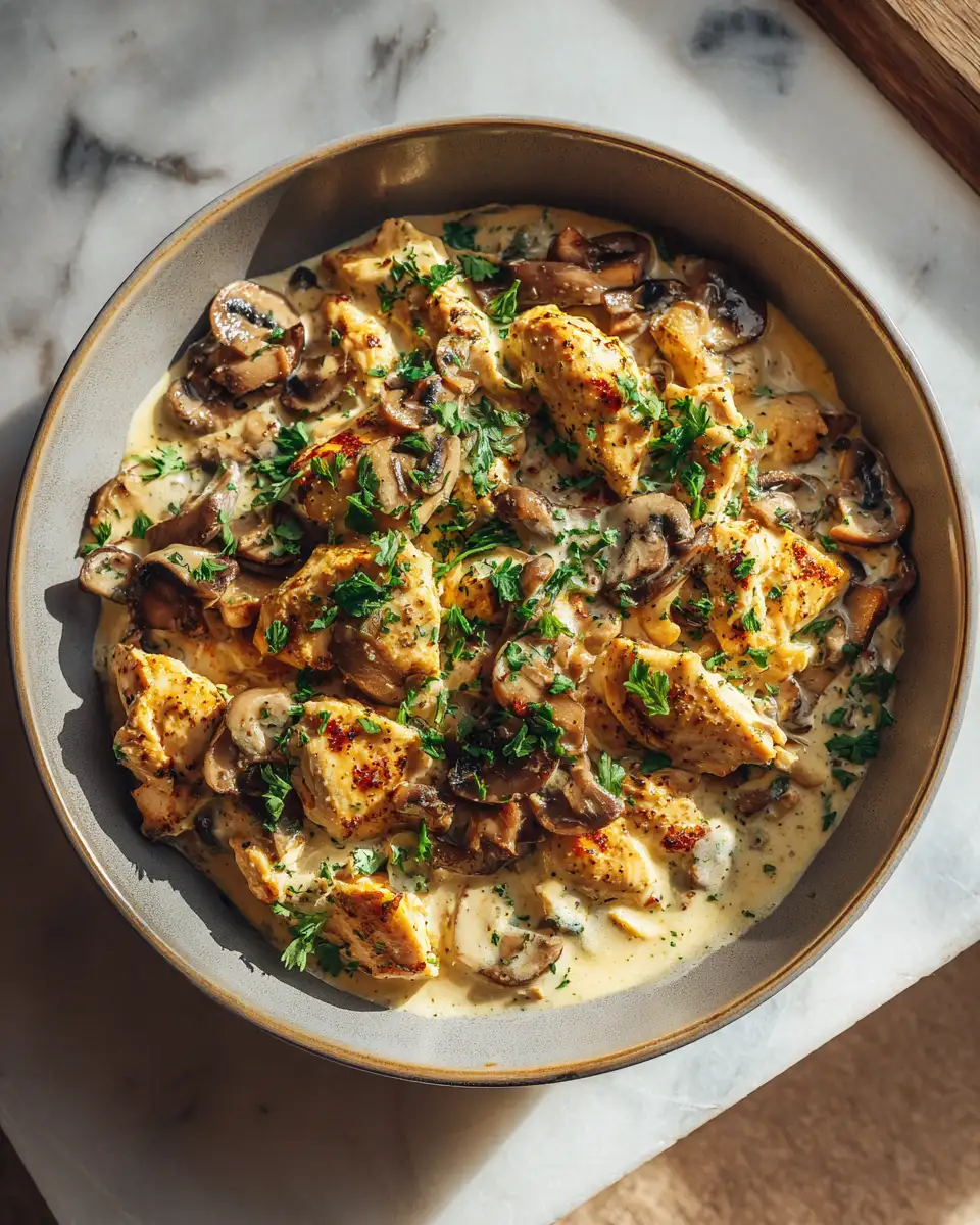 One-Pan Wonder: Creamy Chicken and Mushroom Skillet Magic - Featured Image