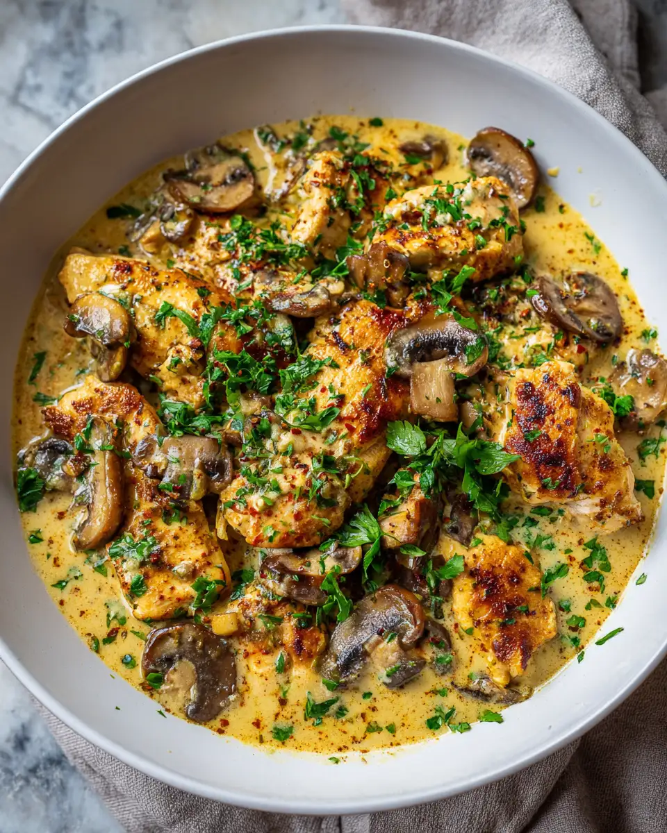 Final dish - One-Pan Wonder: Creamy Chicken and Mushroom Skillet Magic