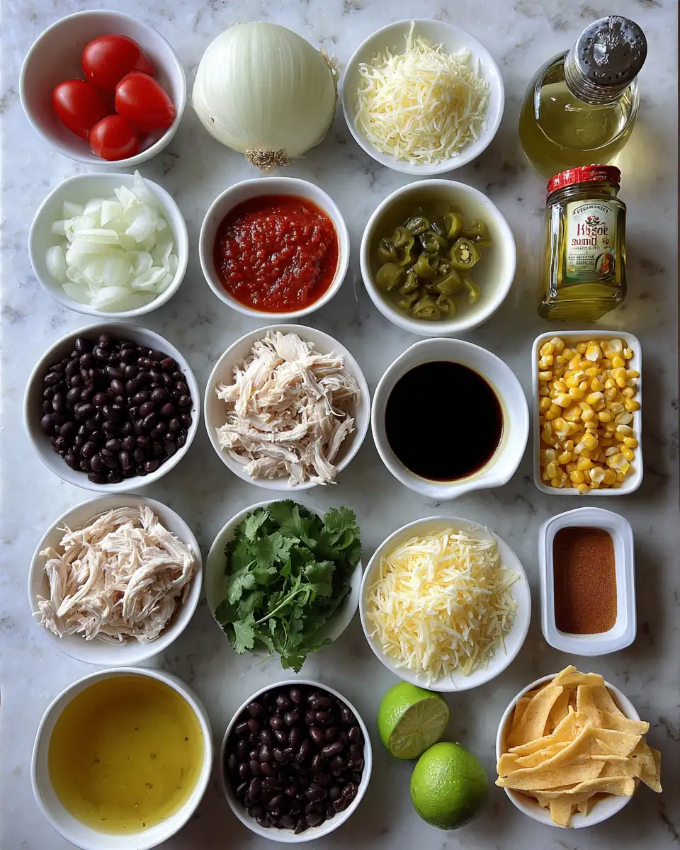 Ingredients for Savor the Comfort of Creamy Chicken Enchilada Soup
