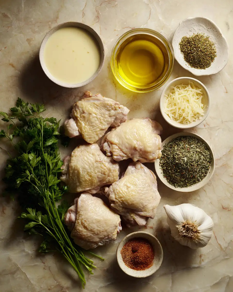 Ingredients for Decadently Delicious: Creamy Oven Baked Chicken Thighs for the Win
