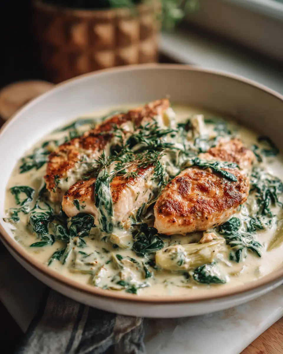 Irresistibly Delicious: Discover the Magic of Creamy Spinach and Artichoke Chicken - Featured Image