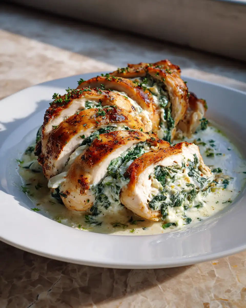 Irresistibly Creamy Spinach Stuffed Chicken Delight - Featured Image