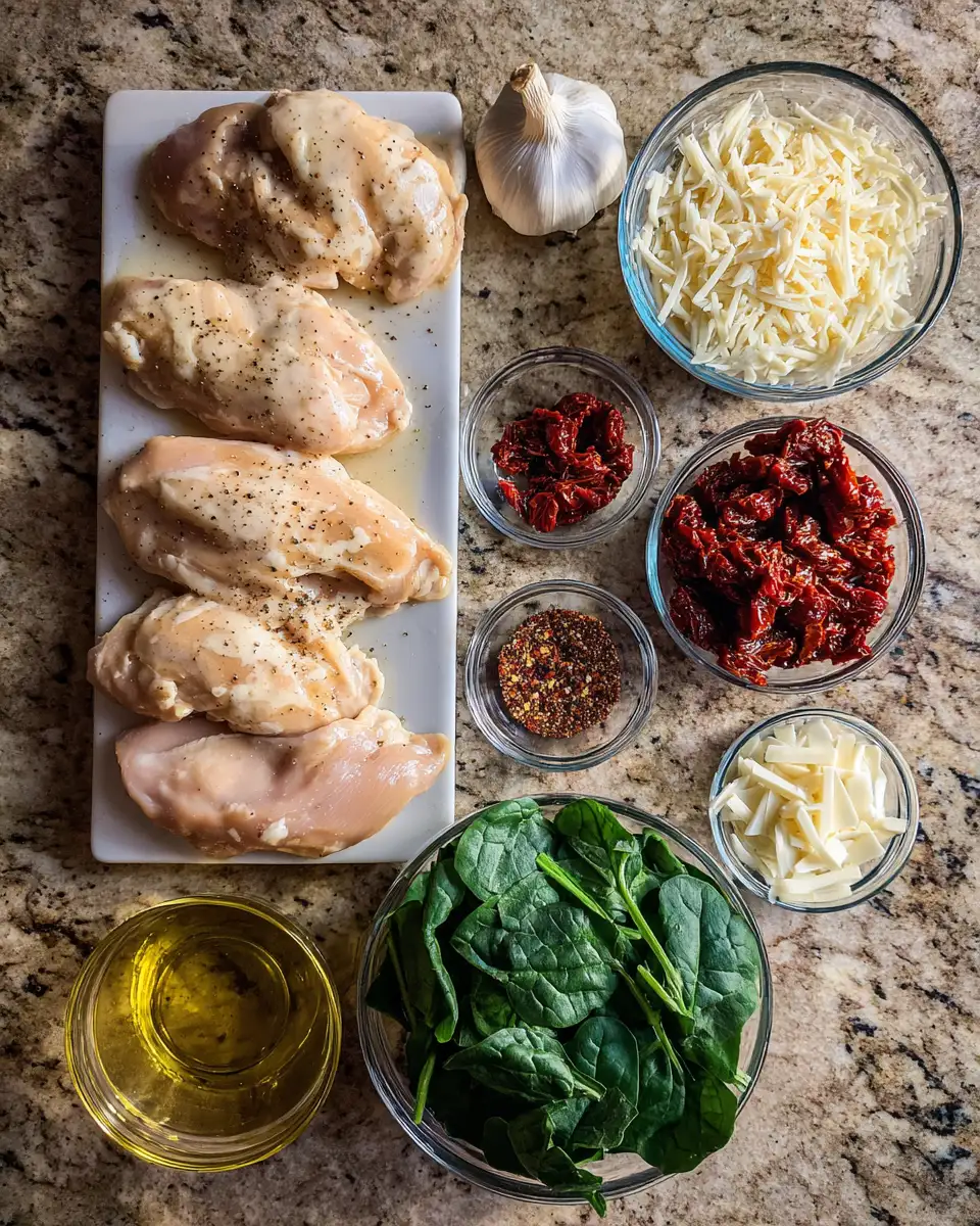 Ingredients for Savor the Flavor: Irresistible Creamy Tuscan Chicken Skillet Delight