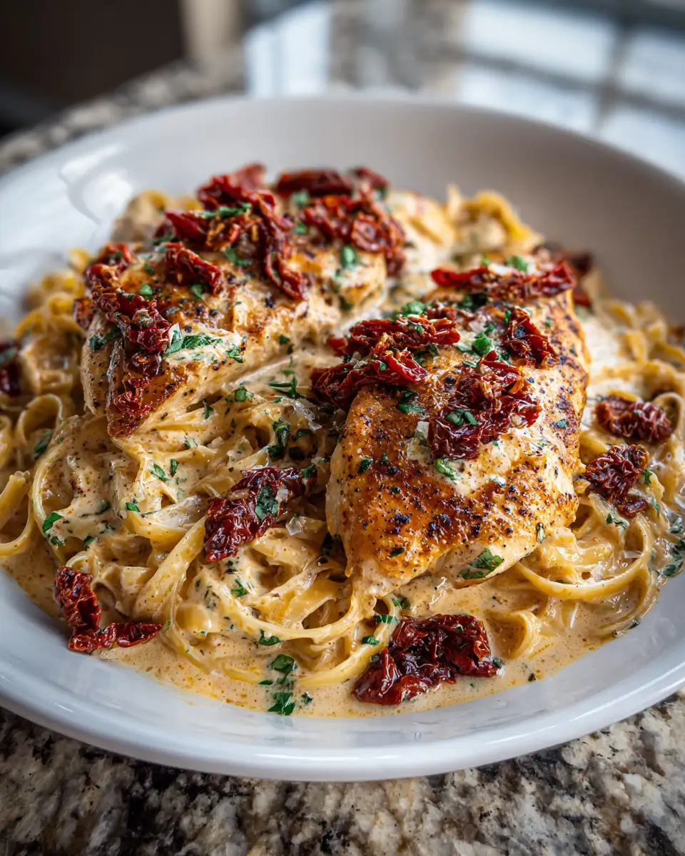 Indulge in the Irresistible Flavors of Creamy Tuscan Chicken with Sun-Dried Tomatoes - Featured Image