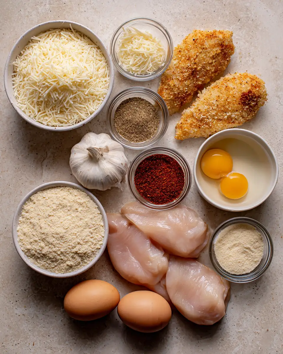 Ingredients for Crispy Air Fryer Parmesan Crusted Chicken: Your New Weeknight Obsession